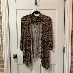 Cheetah print cardigan